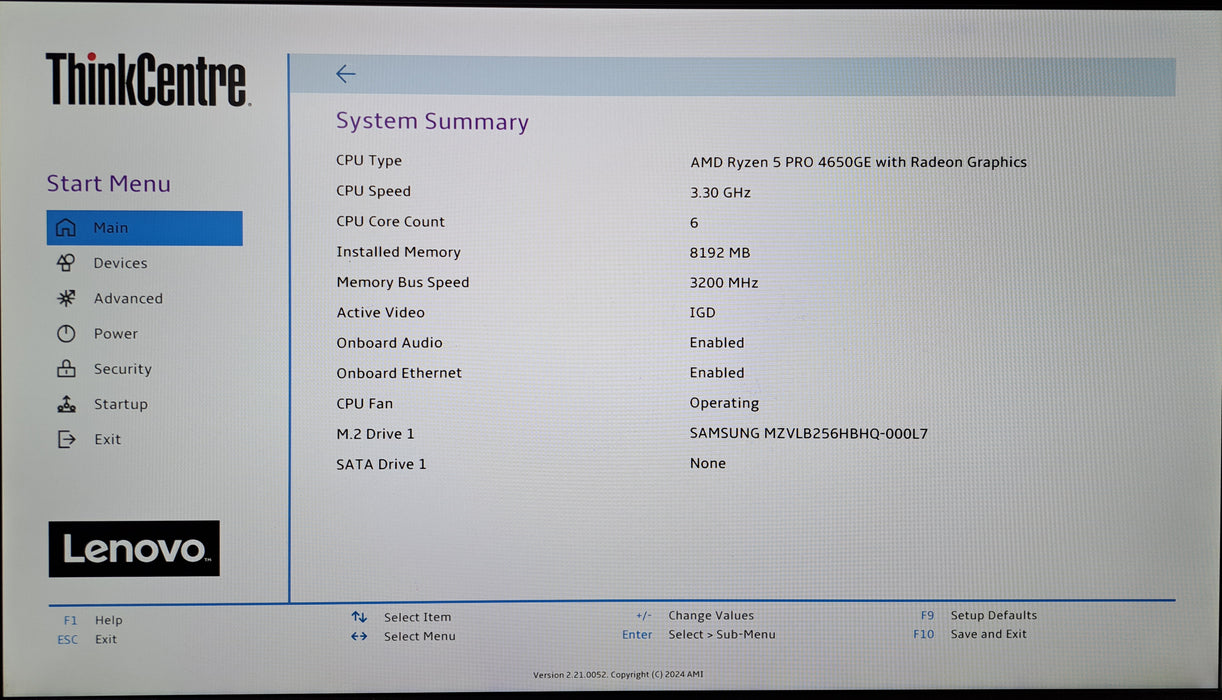 Lenovo ThinkCentre M75q Gen 2 | Ryzen 5 PRO 4650GE, 8GB DDR4, 256GB NVMe *READ*