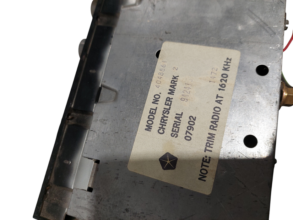 Crysler Mark 2 Radio Model: 4048861   1970's