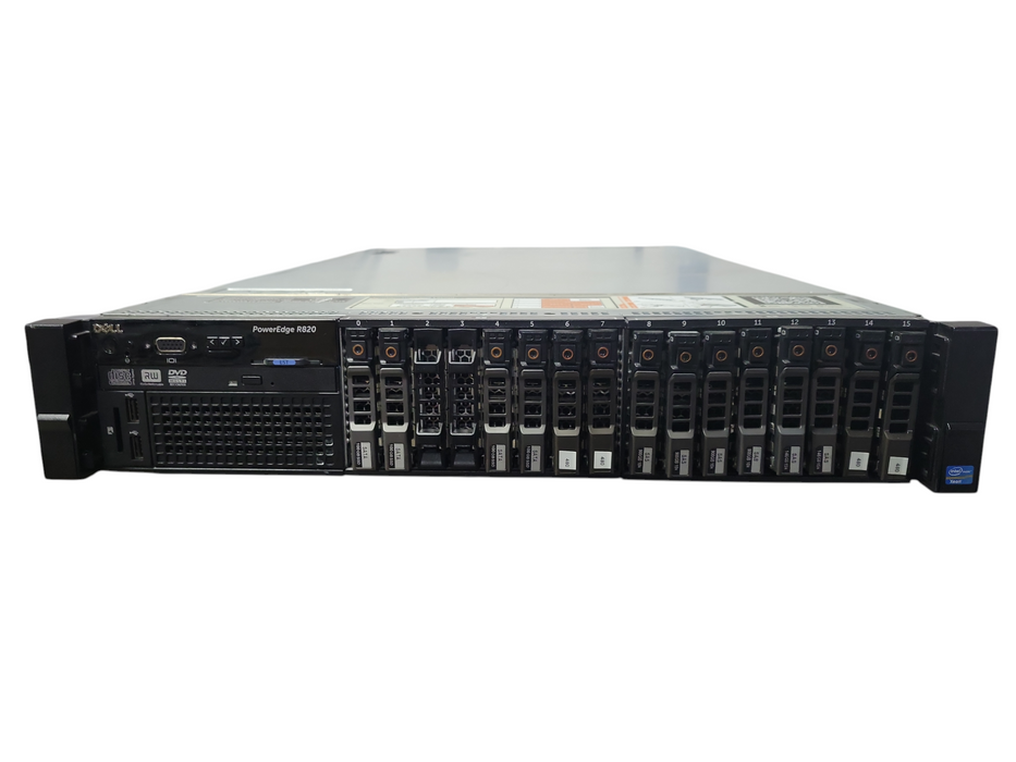 DELL PowerEdge R820 2.5" 2x E5-4620 0 @ 2.2GHz 192GB DDR3 H710 2x 1100W PSU