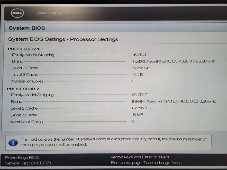 DELL PowerEdge R820 2.5" 2x E5-4620 0 @ 2.2GHz 192GB DDR3 H710 2x 1100W PSU