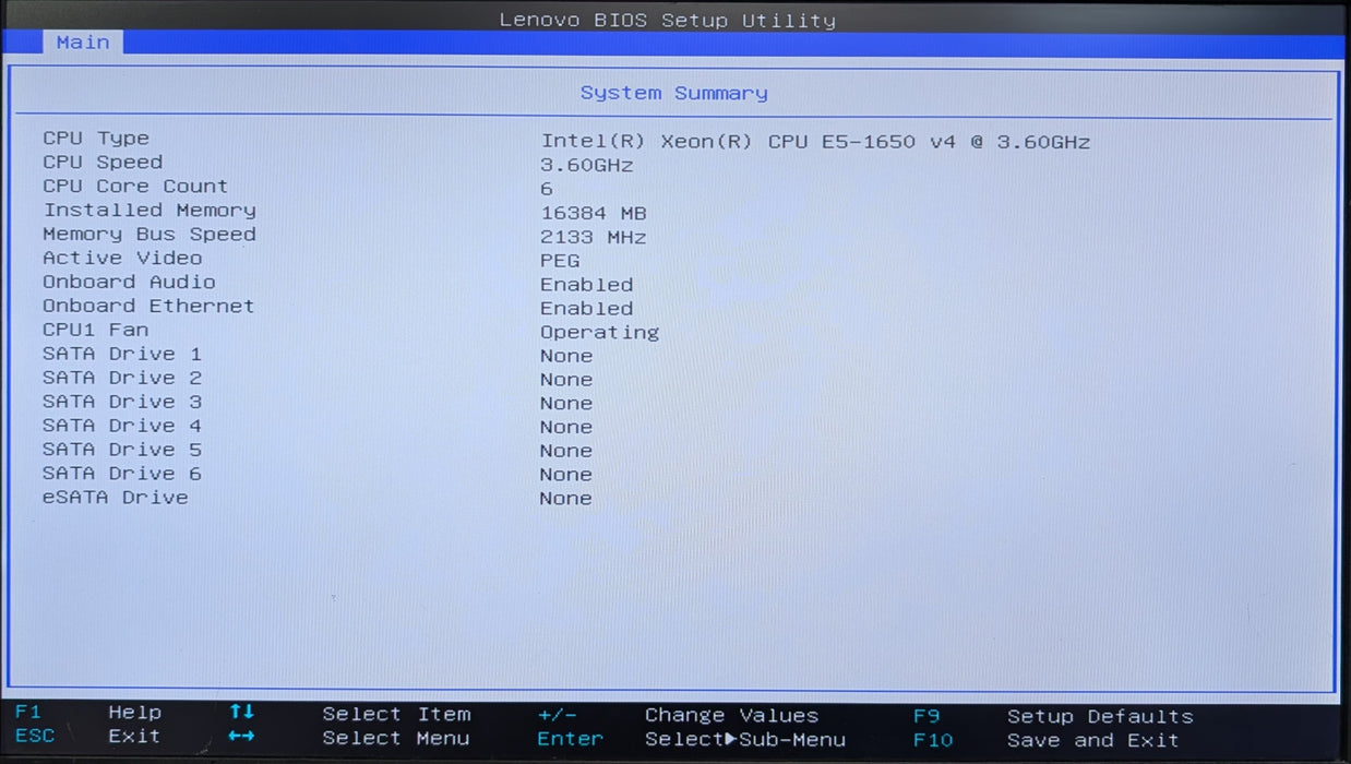 Lenovo ThinkStation P510 Workstation, Xeon E5-1650v4, 16GB DDR4, K2200, 490W PSU
