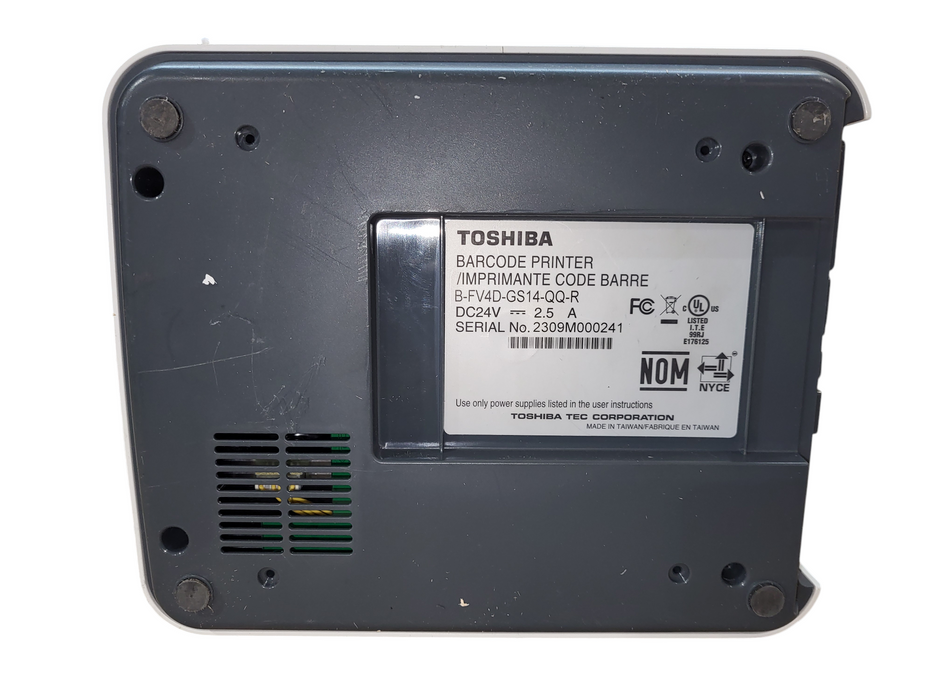 Toshiba B-FV4D-TS14-QQ-R Direct Thermal Desktop Barcode Label Printer No AC
