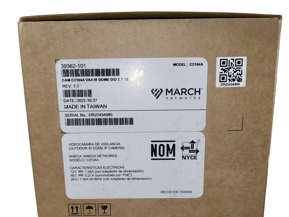 Brand new March Network 39362-101 C2104A VA4 IR DOME O/D 2.7mm - 12mm