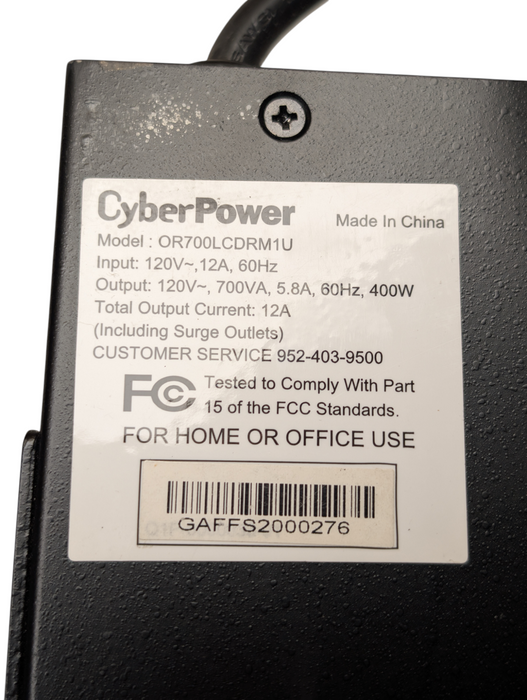 CyberPower OR700LCDRM1U UPS No Battery PLEASE READ