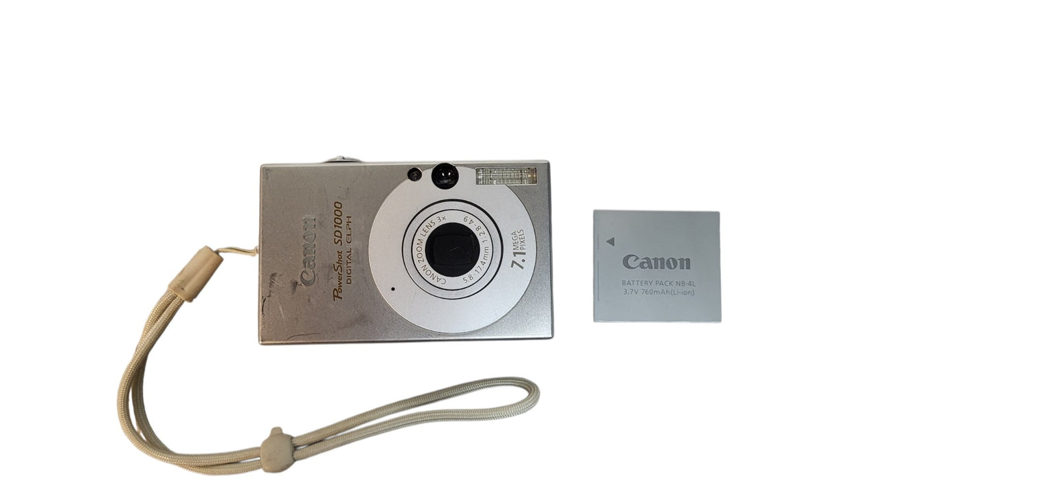 Canon PowerShot SD1000 DIGITAL ELPH Digital Camera Made in Japan | SEE