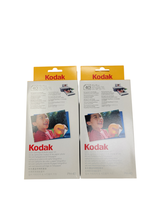 Lot of 6x - Kodak PH-40 10x15CM color cartridge and photo paper kit