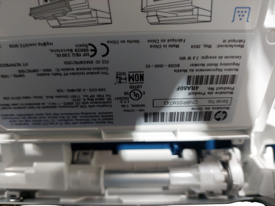 HP Color Laserjet Pro MFP 4301dw   Product Number: 4RA80F