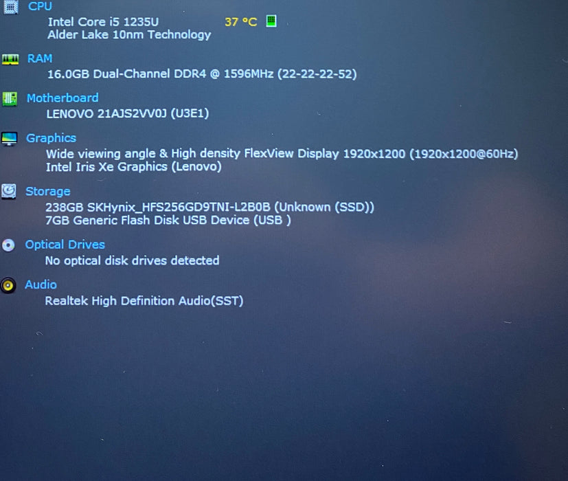Lenovo ThinkPad T14 Gen 3 Core i5-1235U 1.30GHz 16GB RAM 256GB SSD READ!