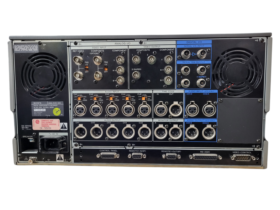Sony DVW-500 Digital Betacam Videocassette Recorder READ
