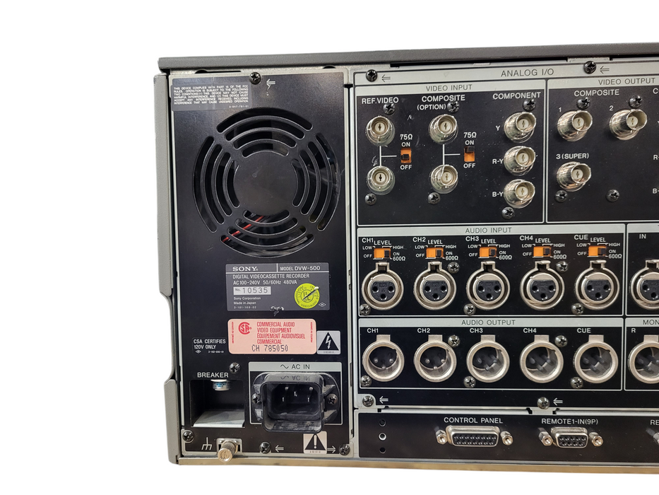 Sony DVW-500 Digital Betacam Videocassette Recorder READ