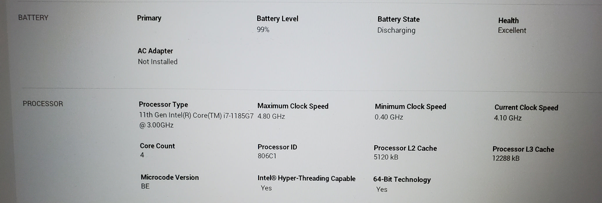 Dell Latitude 5420 i7-1185G7 16GB DDR4 512GB NVMe READ