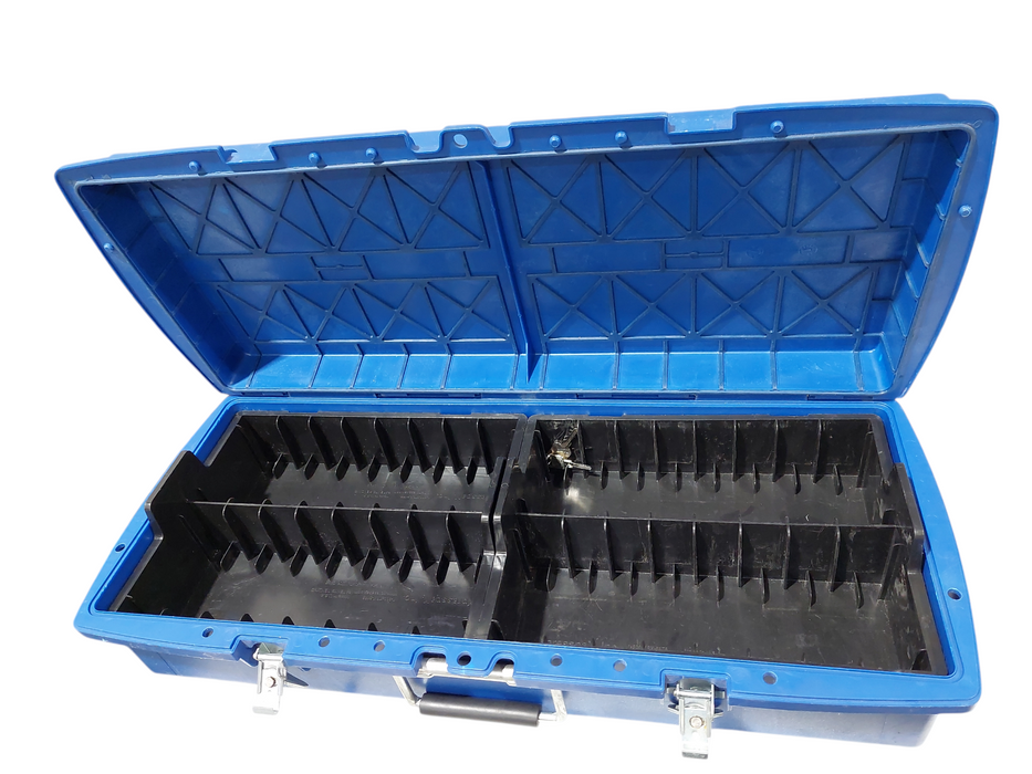 Blue Hard Case Lockable 25"x10"x6" for Tapes or Drives / HDD's Removable