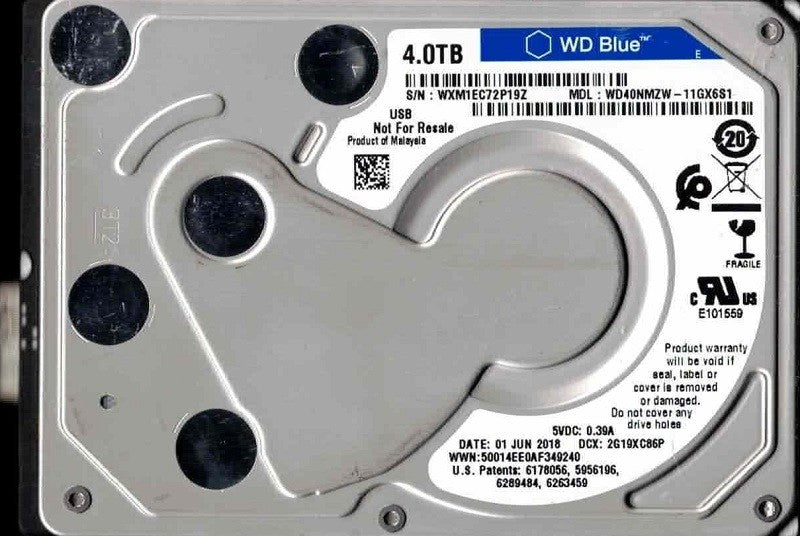 WD Blue WD40NMZW-11GX6S1 4TB 2.5" USB 3.0 Hard Drive