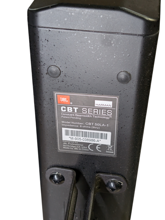 JBL CBT 50LA-1 Column Array Speakers with Wall Brackets