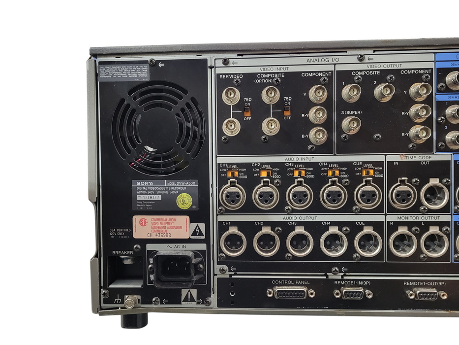 Sony DVW-A500 Digital Betacam VTR Recorder Player