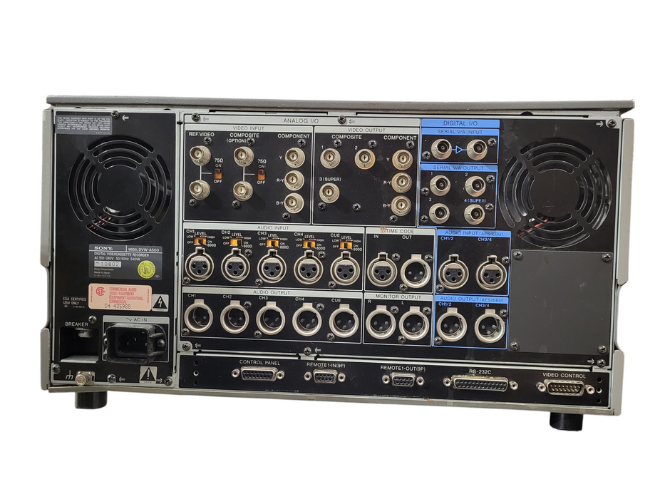 Sony DVW-A500 Digital Betacam VTR Recorder Player