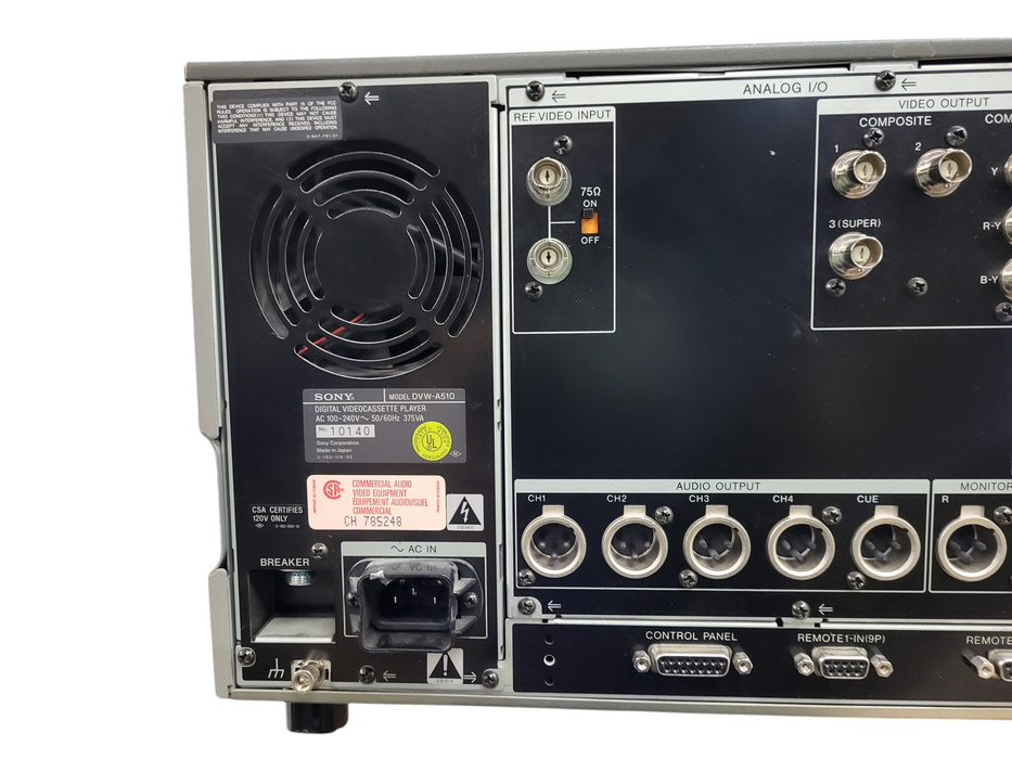 Sony DVW-510 Digital Betacam Digibeta Player READ