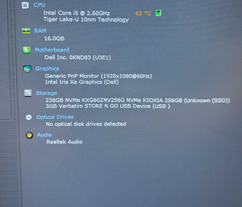 Dell Latitude 7420 i5-1145G7 16GB 256SSD BIOS Lock READ!  Lap200