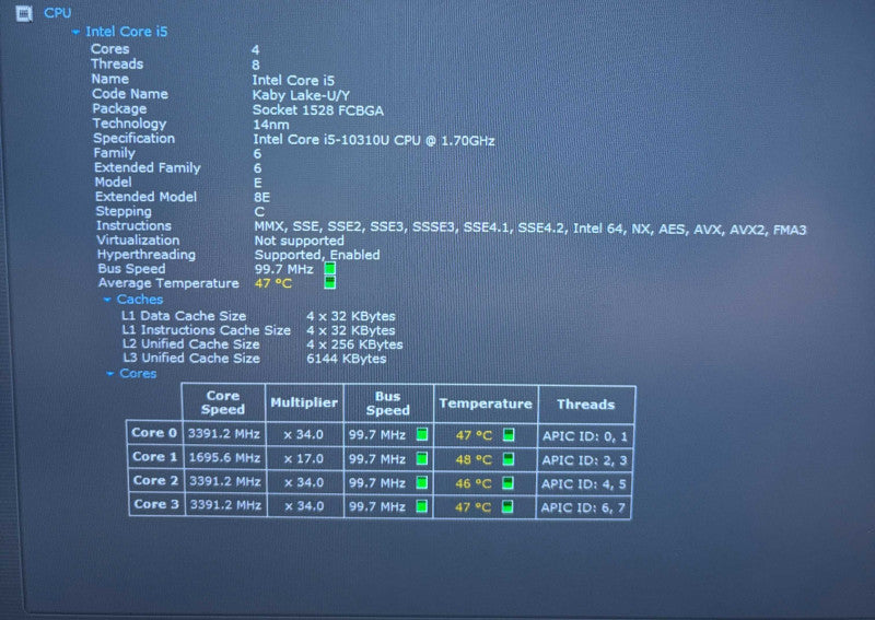 Dell Latitude 7410 i5-10310U@16GB 256SSD BIOs Locked READ!  Lap200