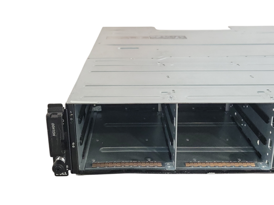 Dell PowerVault Storage MD1400 w/ 2x 12G-SAS-4 Controllers 2x 600W PSUs NO HDDs