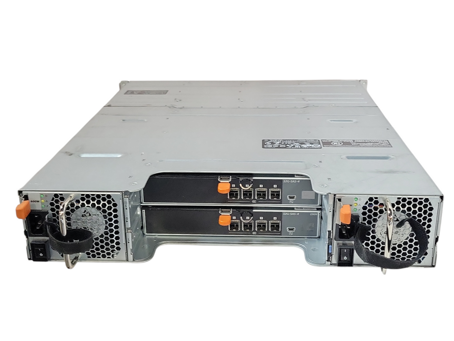 Dell PowerVault Storage MD1400 w/ 2x 12G-SAS-4 Controllers 2x 600W PSUs NO HDDs
