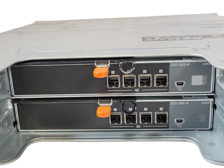 Dell PowerVault Storage MD1400 w/ 2x 12G-SAS-4 Controllers 2x 600W PSUs NO HDDs