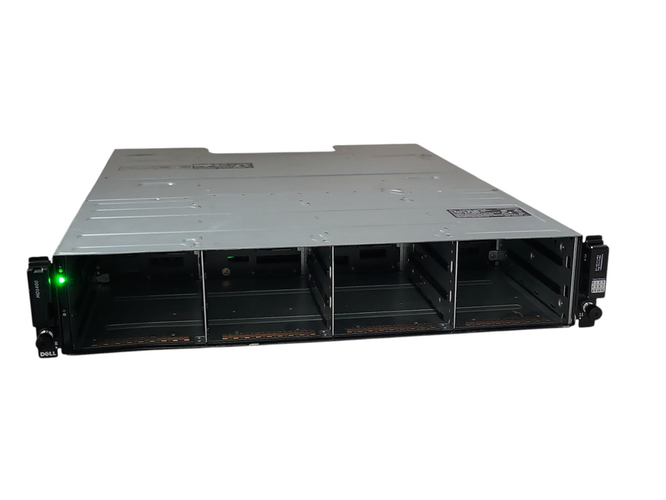 Dell PowerVault Storage MD1400 w/ 2x 12G-SAS-4 Controllers 2x 600W PSUs NO HDDs