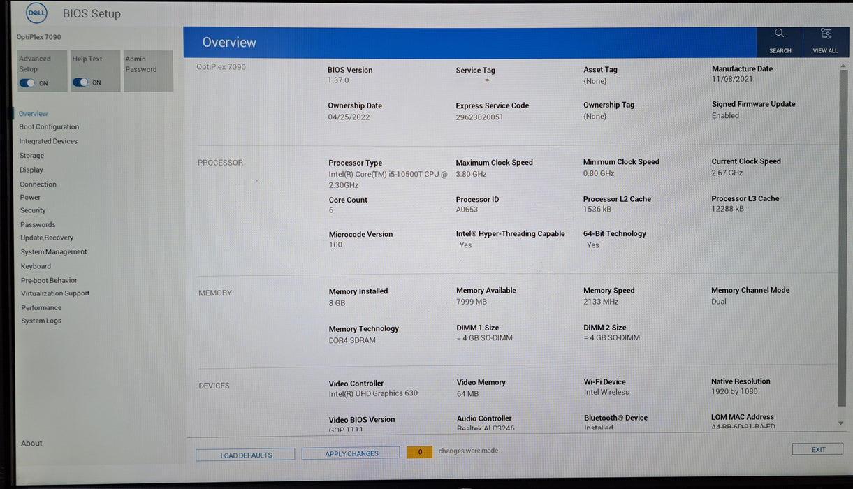 Dell OptiPlex 7090 Micro | Intel Core i5-10500T, 8GB DDR4, 256GB NVMe, Wi-Fi