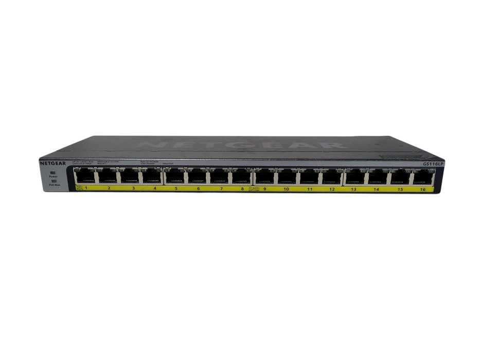 NETGEAR Gigabit 16-Port PoE/PoE+ Gigabit Ethernet Unmanaged Switch GS116LP