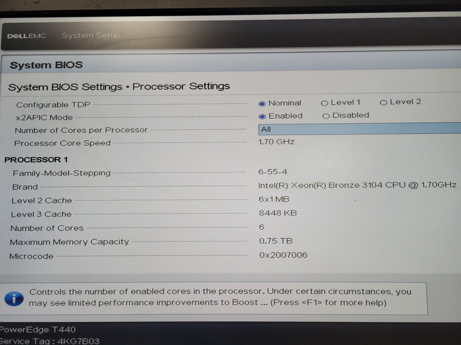 Dell PowerEdge T440 - 1x Xeon Bronze 3104, 32GB DDR4, H730P - No HDD