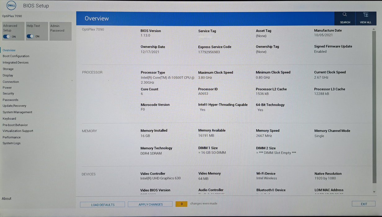 Dell OptiPlex 7090 Micro | Intel Core i5-10500T, 16GB DDR4, 512GB NVMe, Wi-Fi