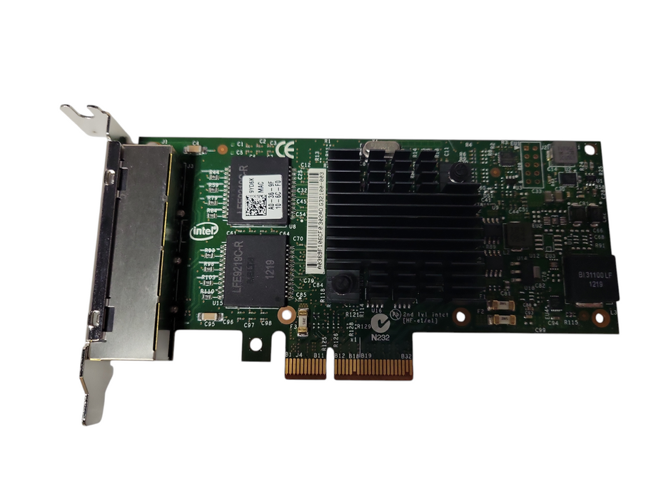 Dell Intel I350-T4 4x 1GbE RJ45 PCIe Adapter Card 9YD6K T34F4 LP