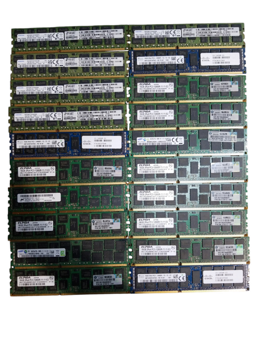 Lot of 20x, Assorted 16GB DDR3 Server RAM