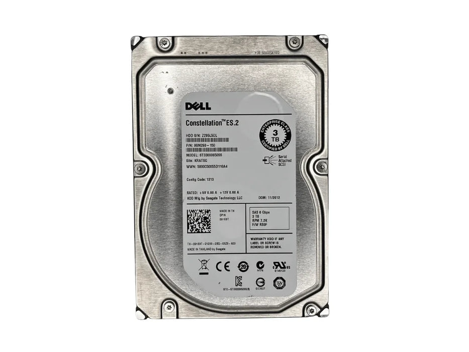 Seagate Dell 3TB 7.2K 6Gb/s SAS 3.5" Server HDD ST33000650SS 9SM260-150