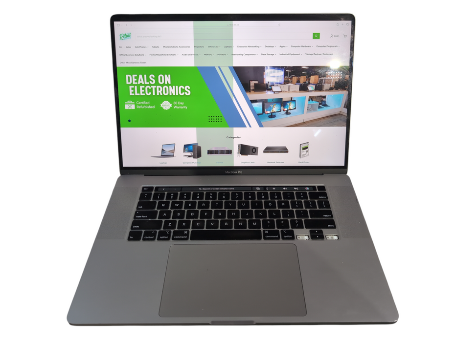 Apple MacBook Pro 2019 A2141, I7-9750H 2.6 GHz, 32 GB DDR4, 1TB Storage, READ