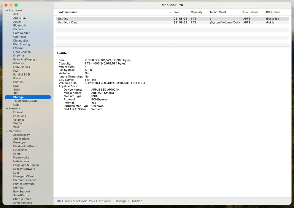 Apple MacBook Pro 2019 A2141, I7-9750H 2.6 GHz, 32 GB DDR4, 1TB Storage, READ