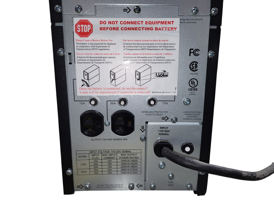APC Smart-UPS 2200 SMT2200 2200VA Tower 10-Outlet UPS