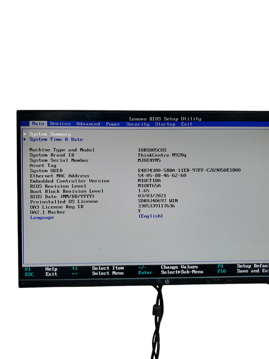 Lenovo ThinkCentre M720Q USFF i5-9700T 8GB RAM NO-HDD/SSD  WIFI