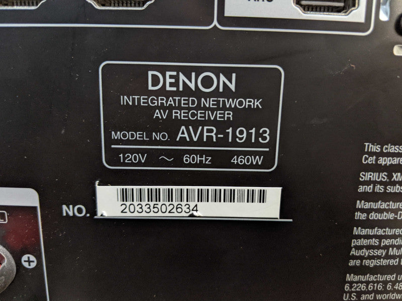 Denon AVR-1913 HDMI 7.1 Channel Integrated Network AV Receiver