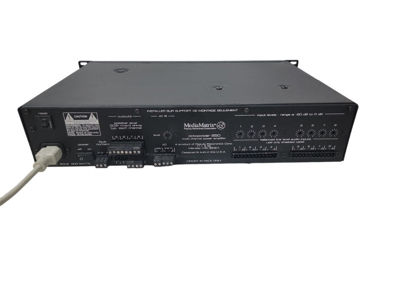 Peavey Octopower 850 Commercial 9 Channel 50w rms 4 Ohms 2U Rack-able n