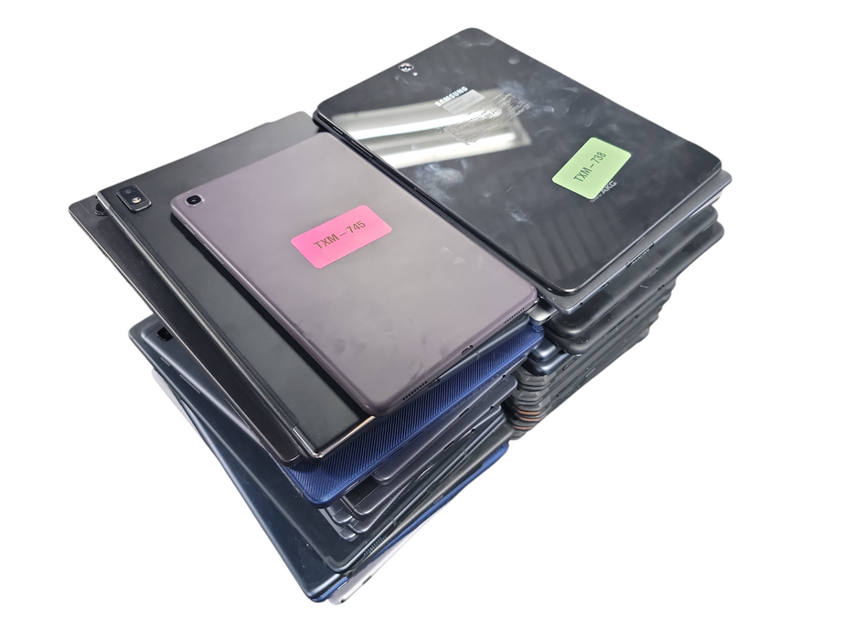 Lot of 34x Android Tablets [Samsung/Lenovo/Acer | USB-C | B Condition][TXM-21]