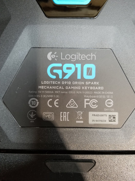 Logitech G910 Orion Spark RGB Mechanical Gaming Wired Keyboard - Black
