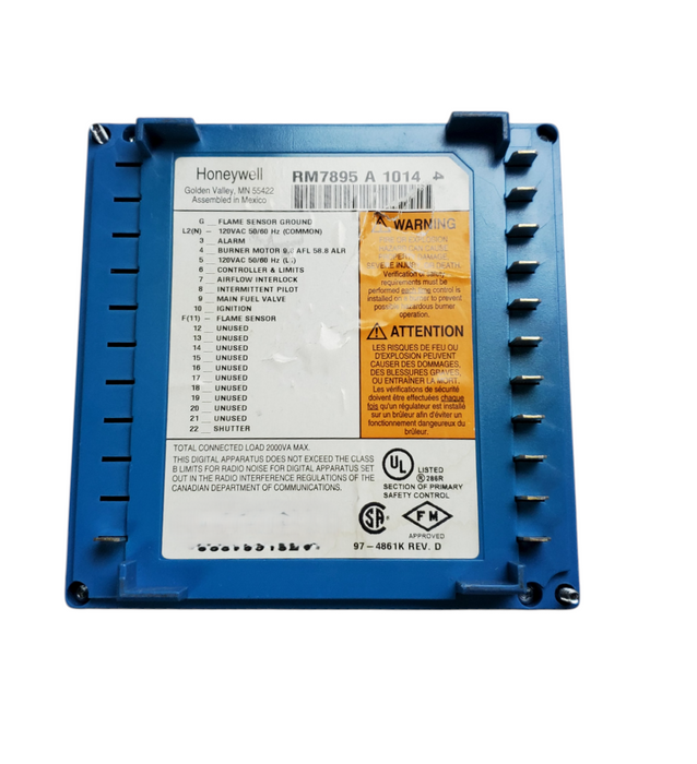 Honeywell RM7895 A 1014 Burner Control *READ*