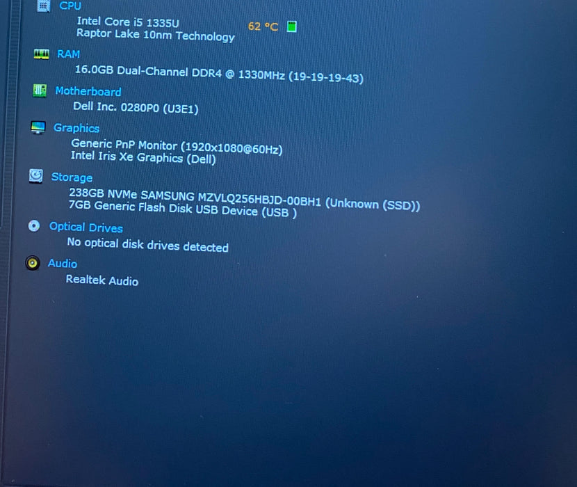 Dell Latitude 3440 Core i5-1335U 1.30GHz 16GB RAM 256GB SSD