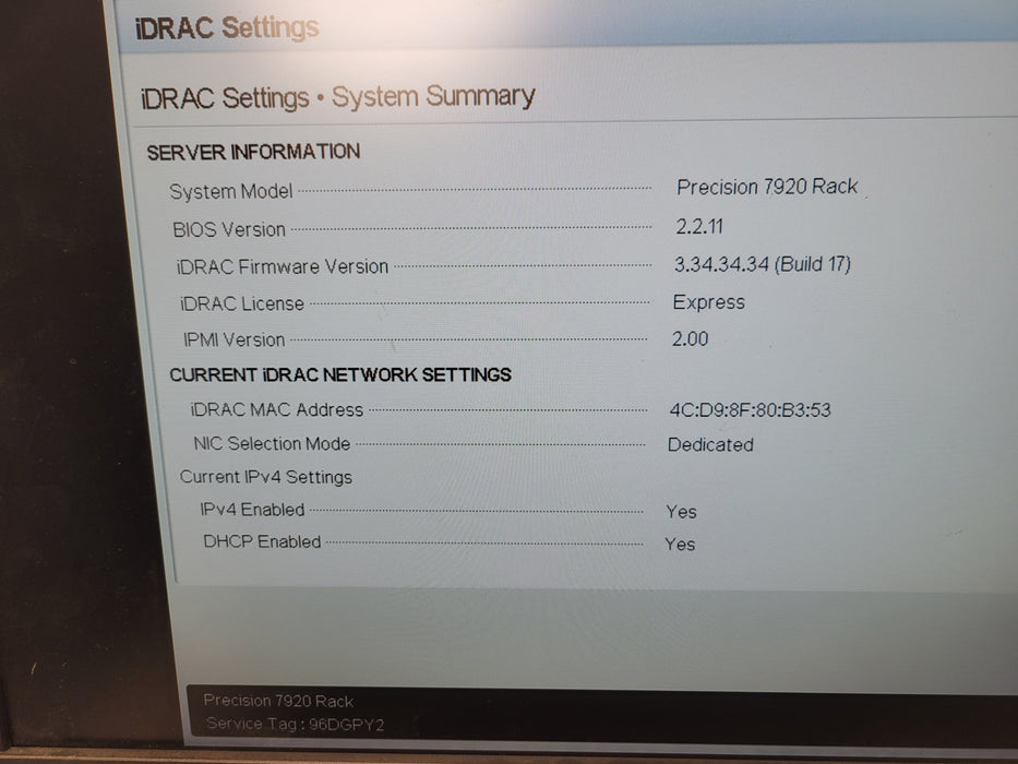 Dell Precision 7090 Rack - Xeon SIlver 4110 16GB DDR4 PERC H740P 2x1100W PSU