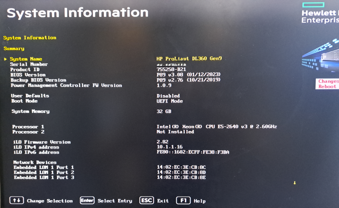 HP ProLiant DL360 Gen9 | Xeon E5-2640 V3 | 32GB DDR4 | No HDD | P440ar | 2x 500W
