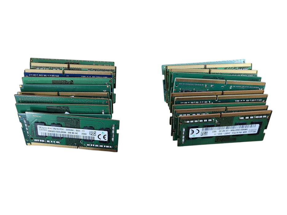 Lot of 20x Assorted 4GB DDR4/PC4 SODIMM Laptop RAM