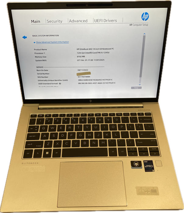 HP EliteBook 840 14" G9 i5-1245U 8GB RAM Bad Keyboard For Parts/Repair READ