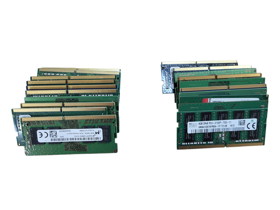 Lot of 20x Assorted 8GB DDR4/PC4 SODIMM Laptop RAM