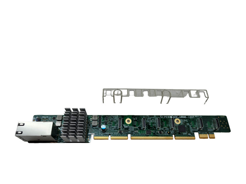 Supermicro AOC-URN6-I2XT 1U Ultra 2-port 10G RJ45, 6 NVME ports, Intel X540 + 6x OCULink NVMe Cables